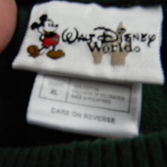 Mens Walt Disney World Green Long Sleeve 100% Cotton Size XL - Picture 3 of 4